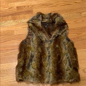 Faux fur vest